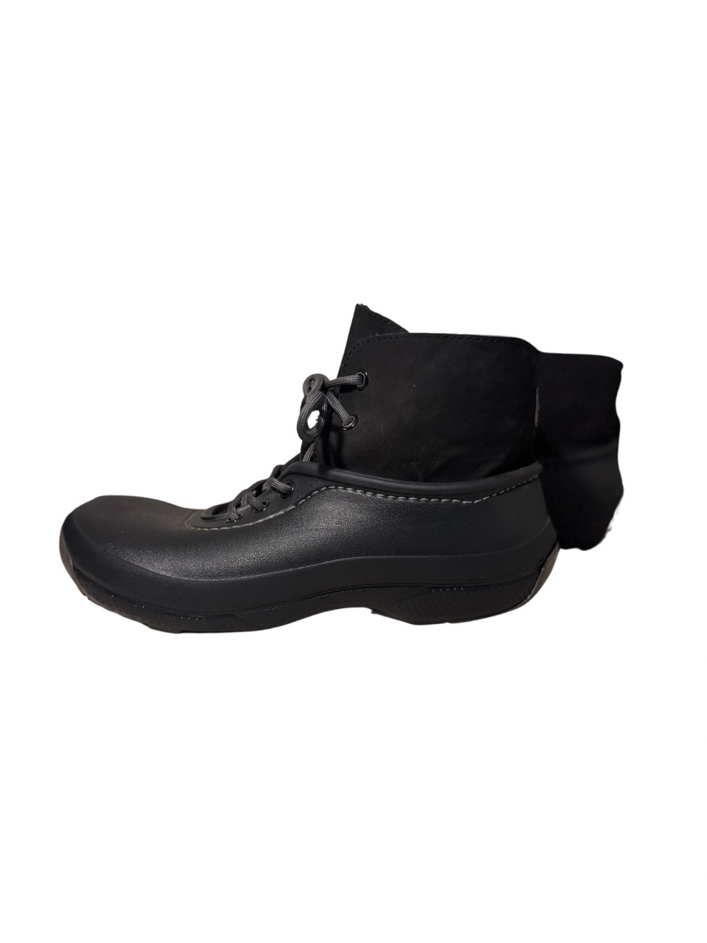 Men's Black Waterproof Lace-Up Boots